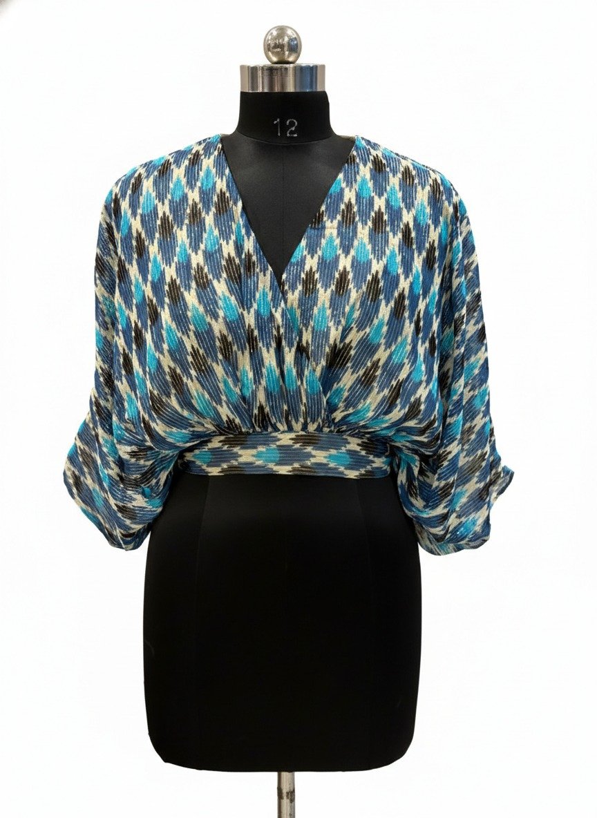Casual resort style blouse manufactured in Jaipur factory
